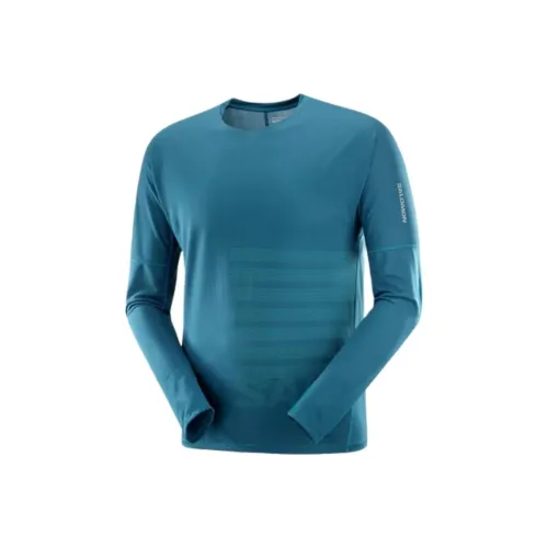 Salomon Sense Aero T Рубашка Мужская Глубокое Погружение Тахитийский Прилив