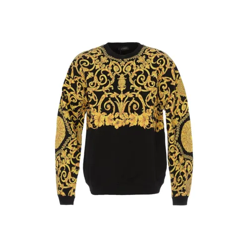 VERSACE Желтый Черный Мужские Свитшоты