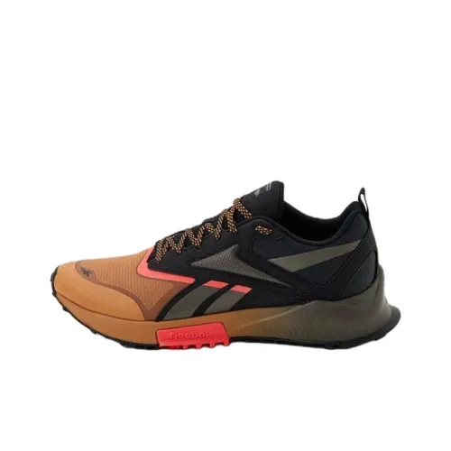 Reebok Устойчивые к истиранию низкие беговые кроссовки для мужчин черные и оранжевые