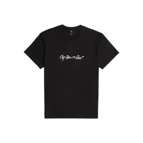 STAR RAW Темно-черная Мужская T-рубашка