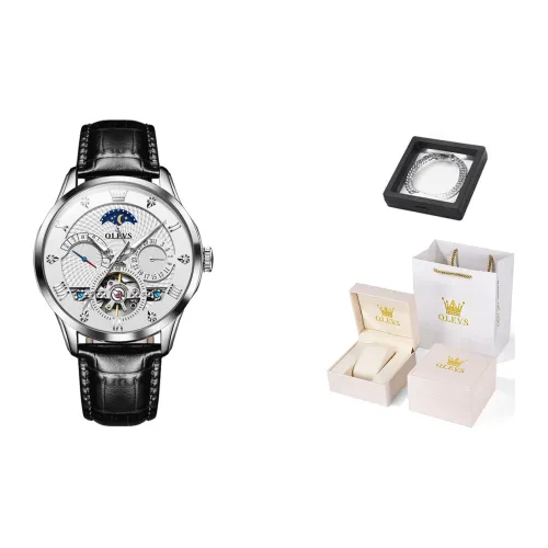 OLEVS Механические часы Мужские часы Белый циферблат