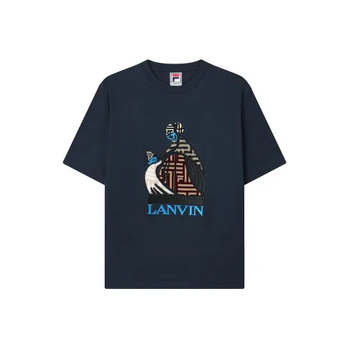 FILA x Lanvin T-Shirt Унисекс Фиолетовый Ночной Синий