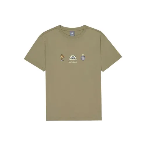 New Balance T-Shirt Мужской Оливково-зеленый