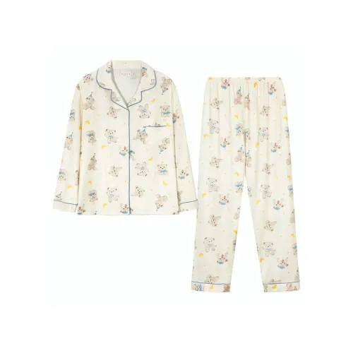 Сон Pajama Комплект Женский Абрикос