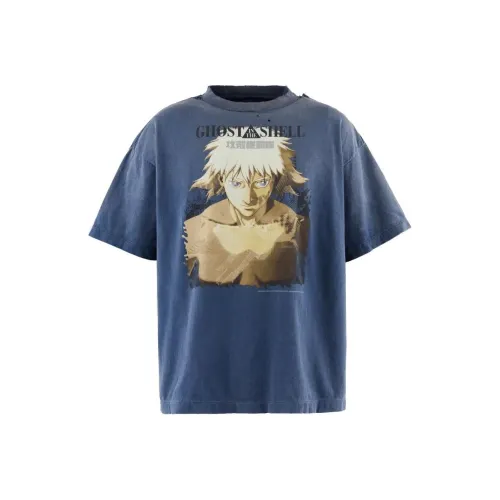 SAINT Mxxxxxx Attack on Titan Collaboration Морской синий Мужская T-рубашка