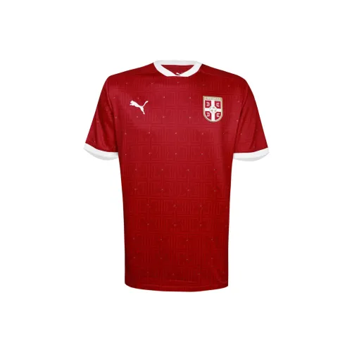 PUMA Red Men's T-Shirts PUMA Красные Мужские Футболки