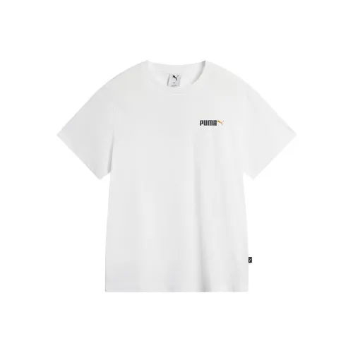PUMA ESS 2 Цвет Маленький №2 Логотип Футболка Унисекс Белая