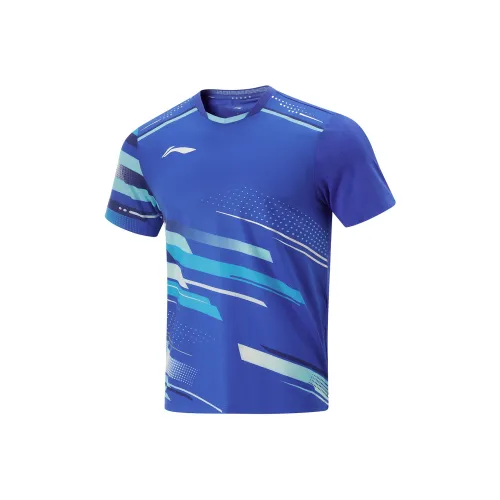 LINING Table Tennis Series T Рубашка Мужская Ярко-Синий