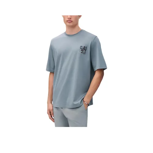 HERMES SS25 T Рубашка Мужская Эвкалиптово-Зеленая