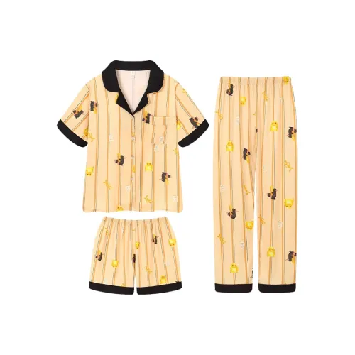 QIAOYUN Пижамный комплект женский желтый