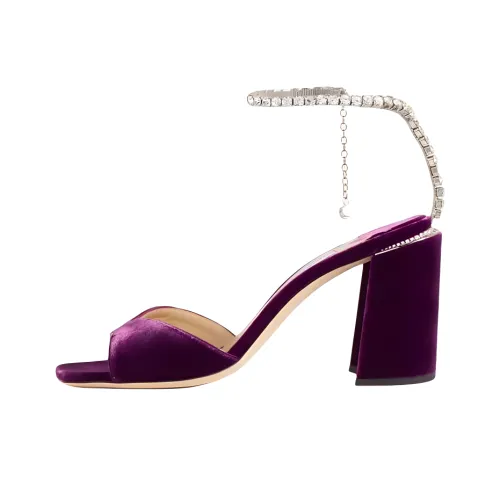 Jimmy Choo Saeda One Strap Sandals 8,5cm Women's Purple