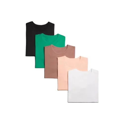 lululemon 5 пачек Черный+Зеленый+Коричневый+Персиковый+Белый Мужские T-рубашки