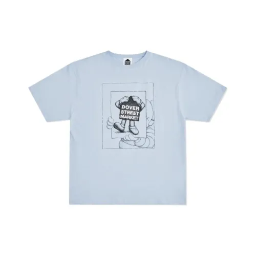 KAWS DOVER STREET MARKET Co Бренд Светло-серый Унисекс Футболка