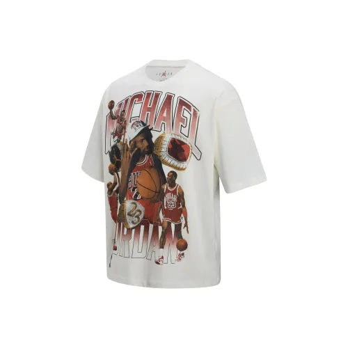 Jordan Flight Essentials T-Shirt Мужская Парус Белый Campus Красный