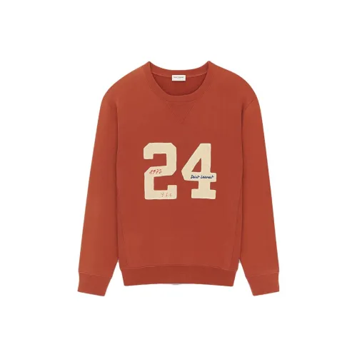 SAINT LAURENT SS23 Толстовка Мужской Красный Коричневый