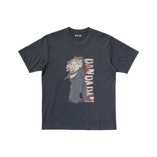 UNIQLO Dan Коллаборация Темно-серая Унисекс T-рубашки