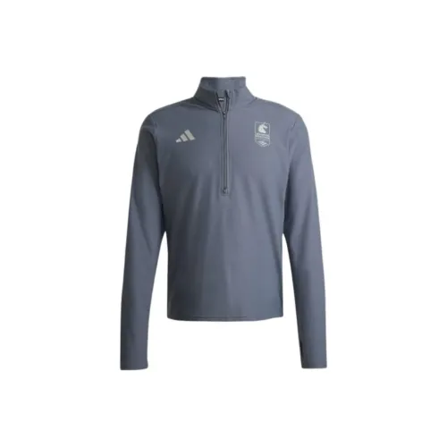 adidas Clothing Мужская синяя и серая футболка