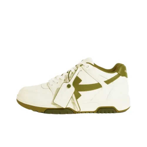 Off Белый Out Of Office Низкие Кроссовки для скейтбординга Мужские Белые Зеленые