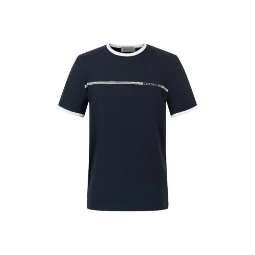 Corneliani Темно-синие мужские футболки T