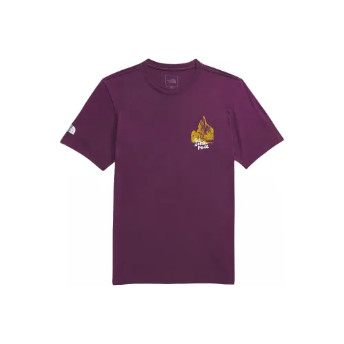 THE NORTH FACE T-Shirt Мужской Черная Смородина Фиолетовый