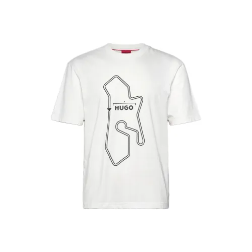 Hugo Boss Белая Мужская T-Рубашка