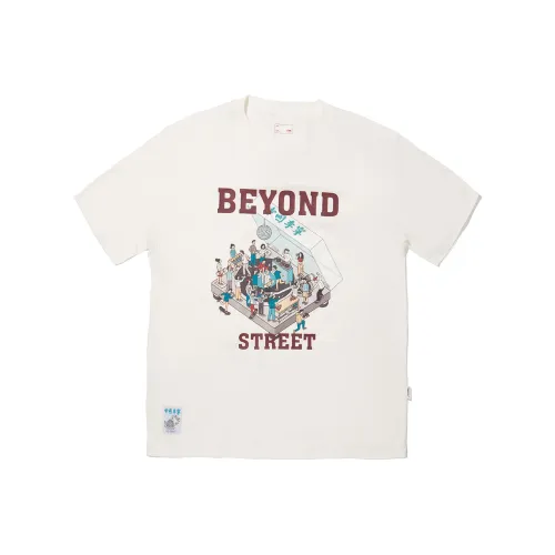 LINING x Phil Hackett T-Shirt Мужская Шампань Белый