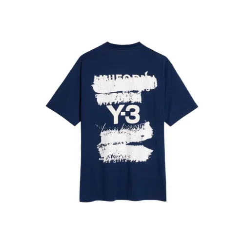 Y 3 Темно-синий Унисекс T-рубашки
