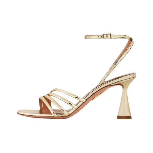 AQUAZZURA LaTour One Ремешок Сандалии 7,5 см Женские Золотые