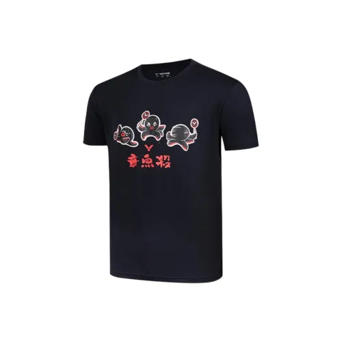 VICTOR Черная унисекс футболка