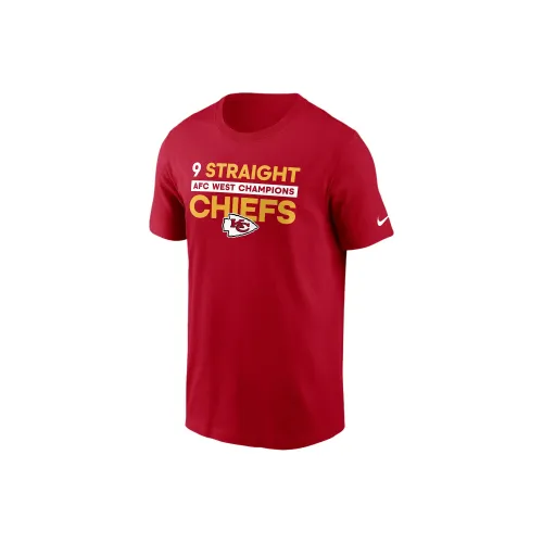 nike NFL FW24 KANSAS CITY Chiefs 9 Straight AFC West Champions T-Shirt Мужской Красный