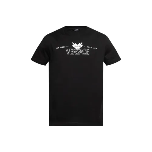 VERSACE Мужские черные T-рубашки