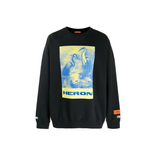 HERON PRESTON Мужские черные свитшоты