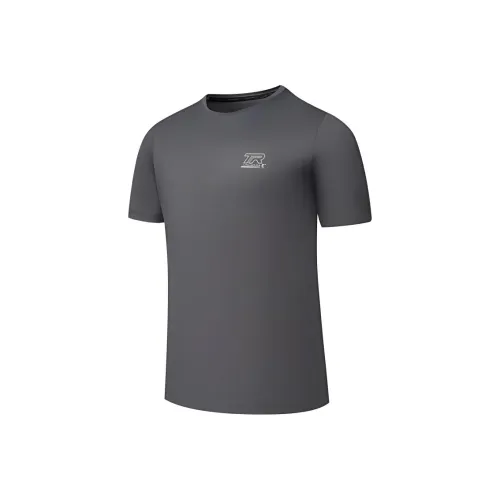 QIAODAN T-рубашка мужская черный песочный серый