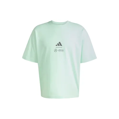 Adidas x Mercedes Amg SS25 Petronas F1 T Рубашка Мужская Морозный Зеленый Серый Слой