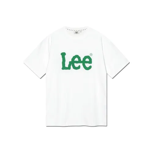 Lee Белая Унисекс Футболка