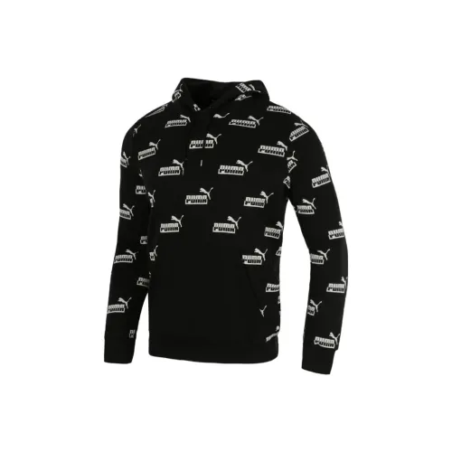 PUMA Logo Printed Черный Мужской Свитшот