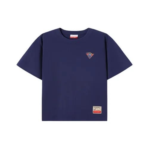 MITCHELL NESS X NBA Golden State Warriors SS25 Лайфстайл T-рубашка Унисекс Темно-синий