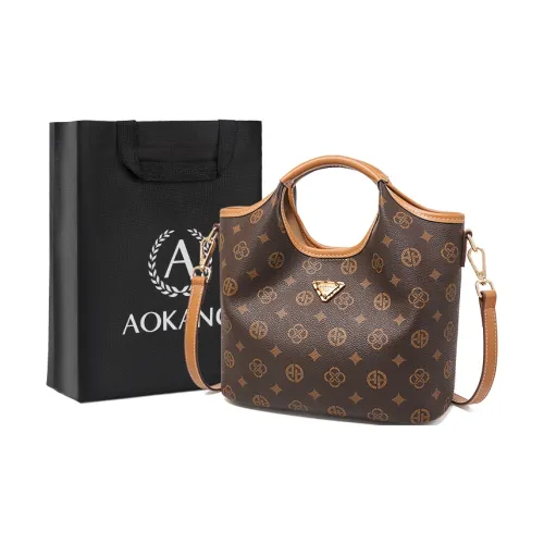 AOKANG PVC Сумка для покупок Сумка Тоут Сумка Сумка на плечо Стандартная Женская Кофейная Экрю