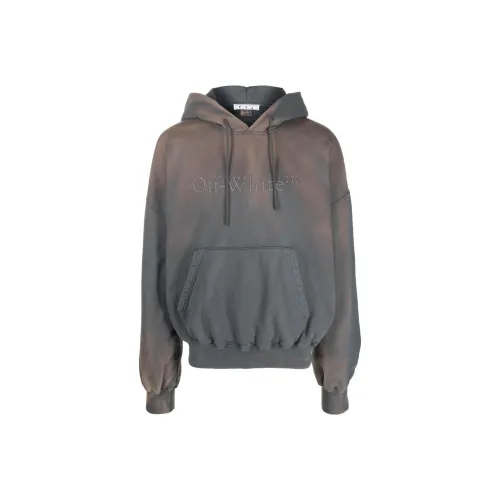 OFF Белый Свитшот Свободного кроя Мужской Умбра