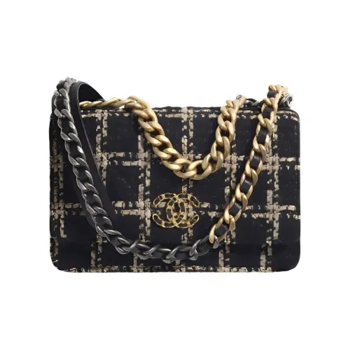 CHANEL 19BagWOC Кожа Сумка Сумка через плечо Сумка через плечо Унисекс Черный