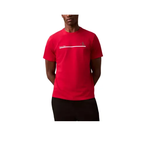 Calvin Klein Red Men's T-Shirts Кальвин Кляйн Красный Мужские Футболки