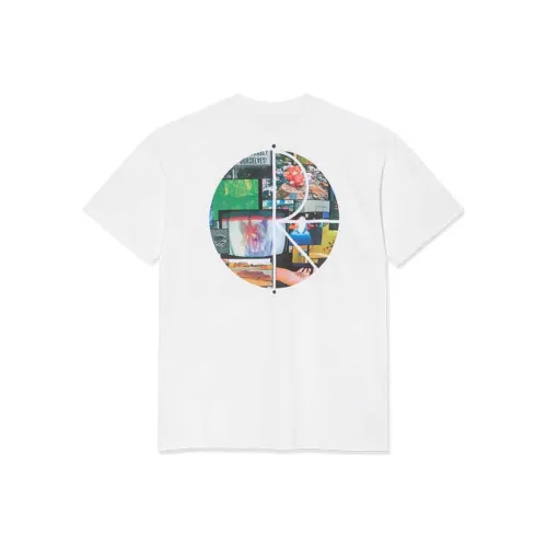 POLAR SKATE CO SS25 Fill Логотип Ourselves Collage Tee T Рубашка Унисекс Белый