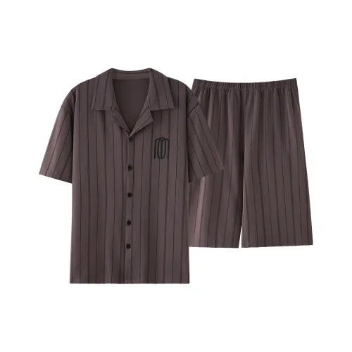 Pretty Lady Пижамный комплект Мужской Коричневый Полосы