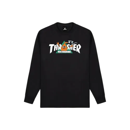 Thrasher Черная Унисекс Футболка