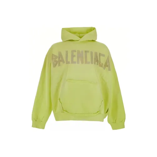 Balenciaga SS23 Свитшот Свободный крой Мужской Желтый