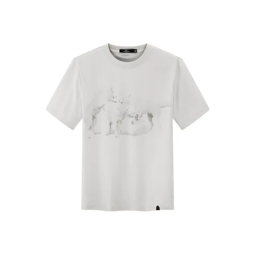 SEPTWOLVES 010 Бежевый Серый Мужская T-Рубашка