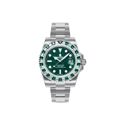 A BATHING APE Автоматический механический механизм Мужские часы 30MM Зеленый