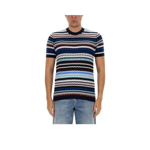 MISSONI Мужские синие T-рубашки