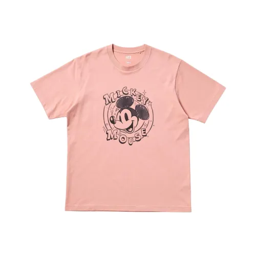 UNIQLO Disney Co Бренд T Рубашка Мужская Розовая