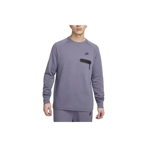 nike Tech Fleece Легкий T Рубашка Мужская Фиолетово-Серый